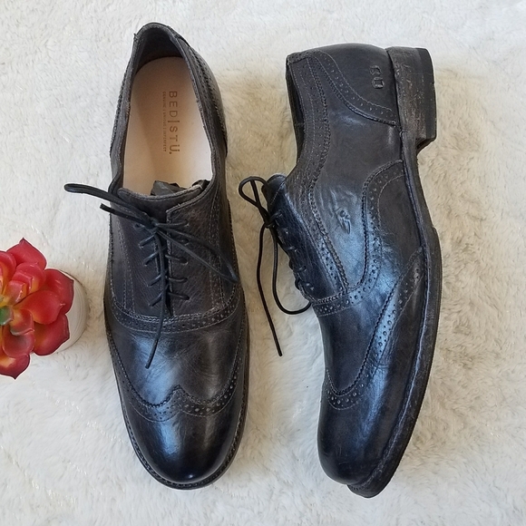 BED STU Men\'s Leather Brogue Wingtip Oxfords - Corsico II